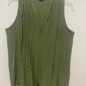 NEVERRVER Olive Green Sleeveless Women's Top